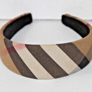 Burberry Beige Nova Check Headband Hair Accessory